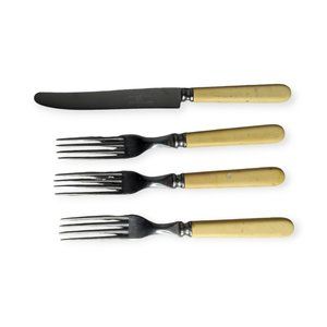 Vintage John Primble Stainless Steel Plastic Handled Utensils